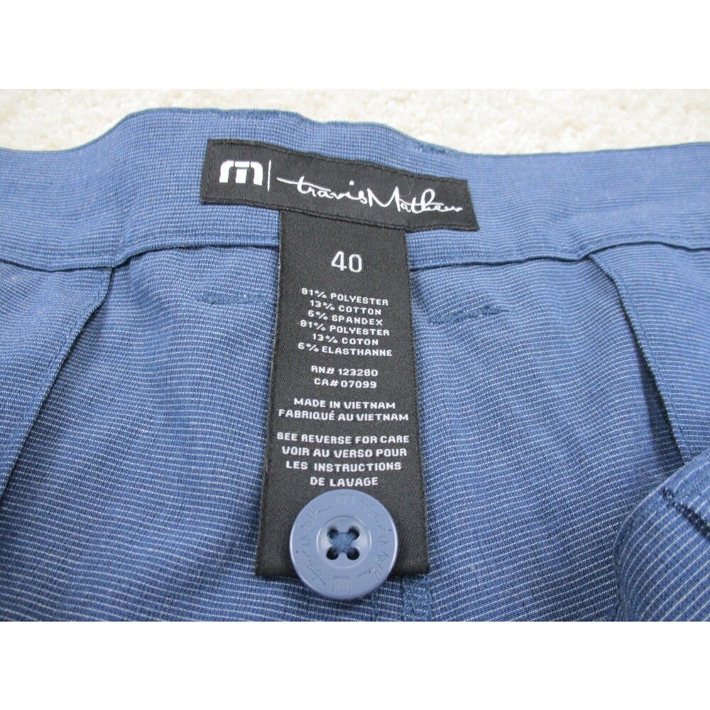 Travis Mathew Shorts Mens 40 Blue Performance Stretch Chino Golf Golfing 40x11 - Picture 5 of 8
